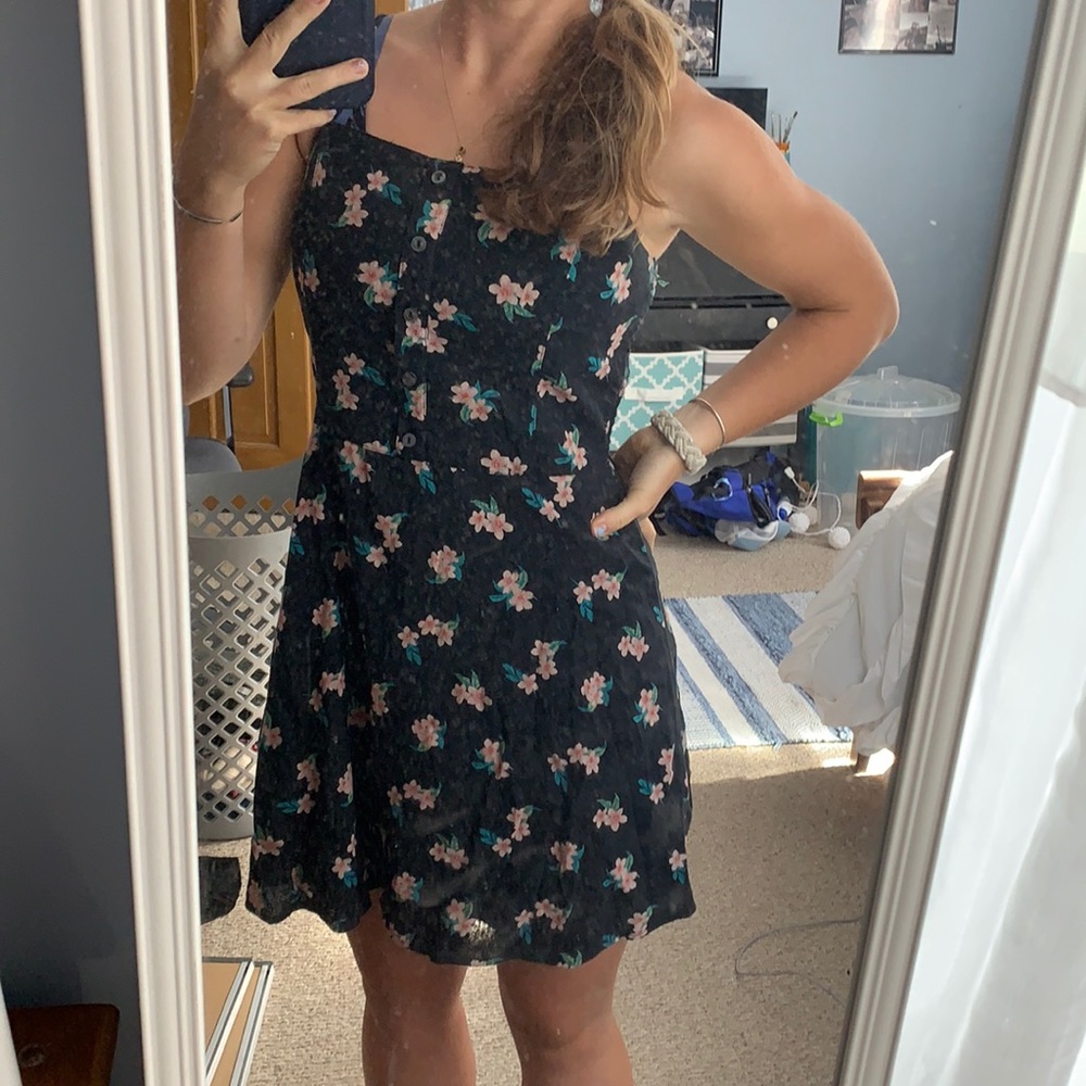 Black floral Hollister dress